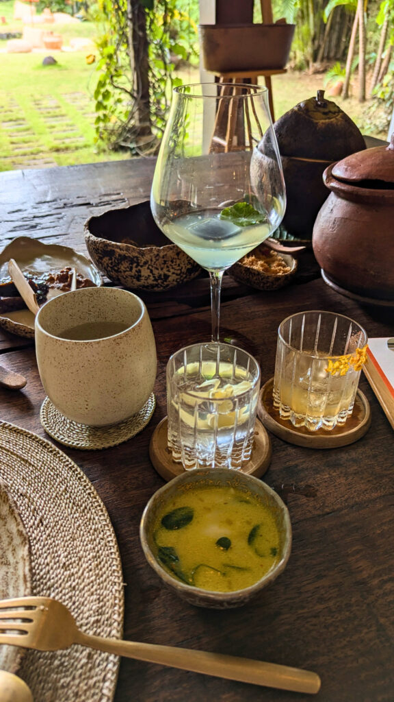 John Hardy Seminyak long table lunch soup, drinks, and ceramics